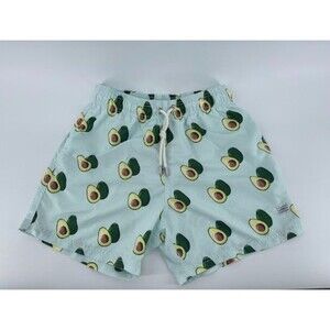Azul Siete Men's Swim Trunks Size Medium Avacado Print Blue